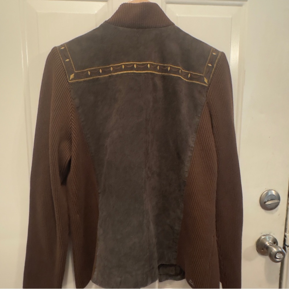 Bob Mackie Brown Wearable Art Jacket - image 5